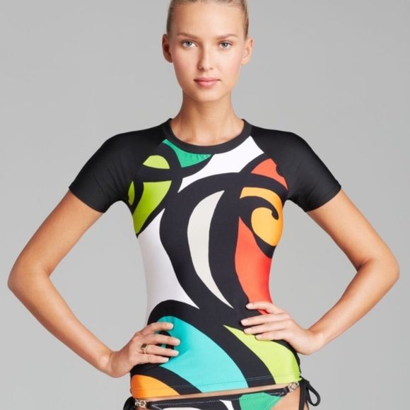 Trina Turk Other - Trina Turk Short Sleeve Pop Wave Rash Guard Swim L